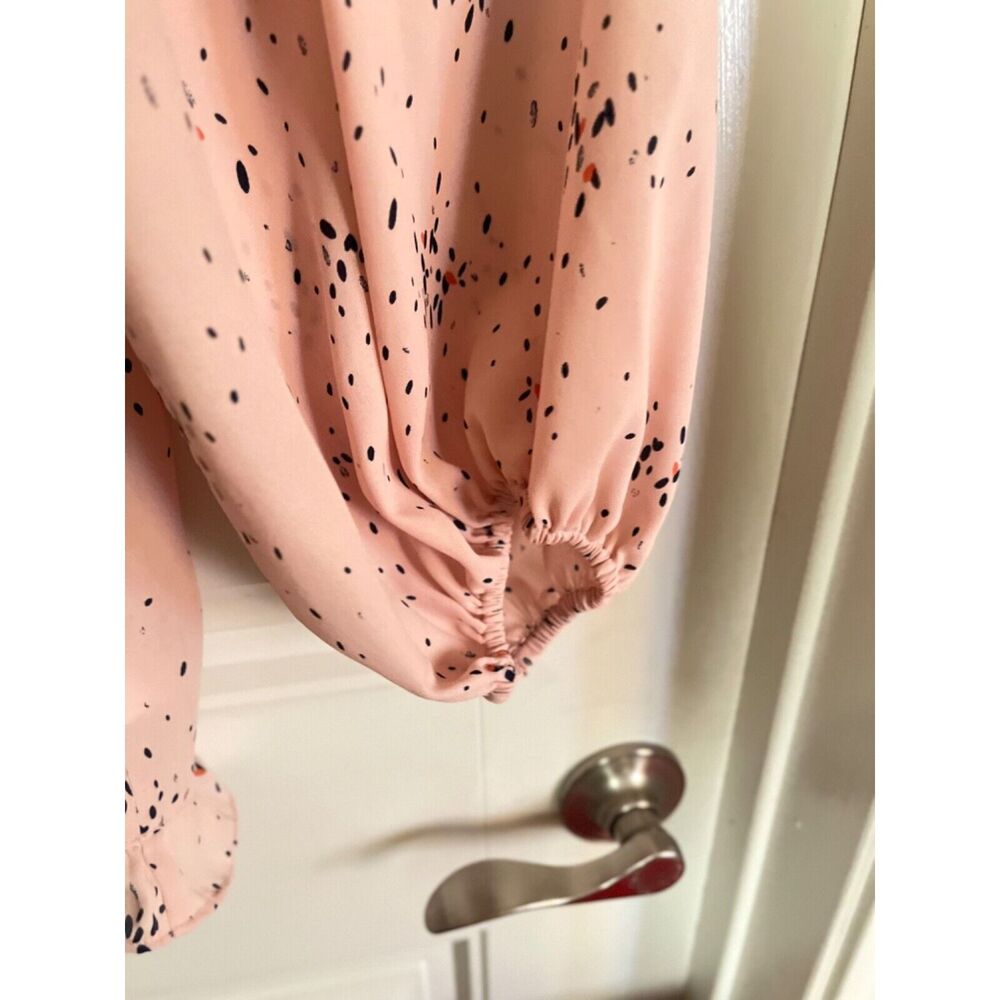 A.N.A Womens XL Peach Laced Cottagecore Fairy Long Sleeve with ruffled hem NWT - Picture 4 of 6